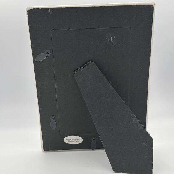 Bath & Body Works Christmas Plaid Picture Photo Frame 4x6 Red Ceramic Argyle - Picture 8 of 10